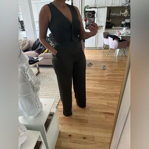 Elegant Olive Green Jumpsuit